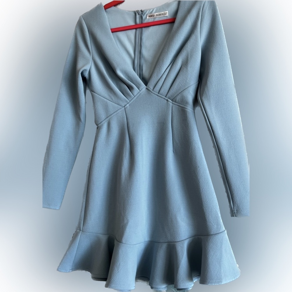 Long sleeve baby blue Dress
